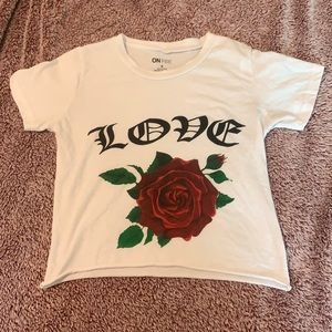 On Fire rose crop top